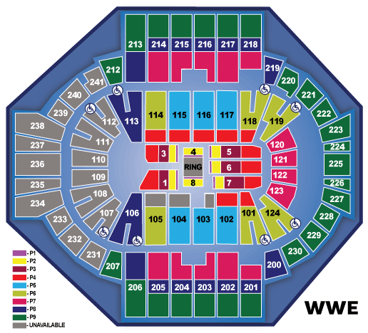 Wwe Seating Chart Xl Center