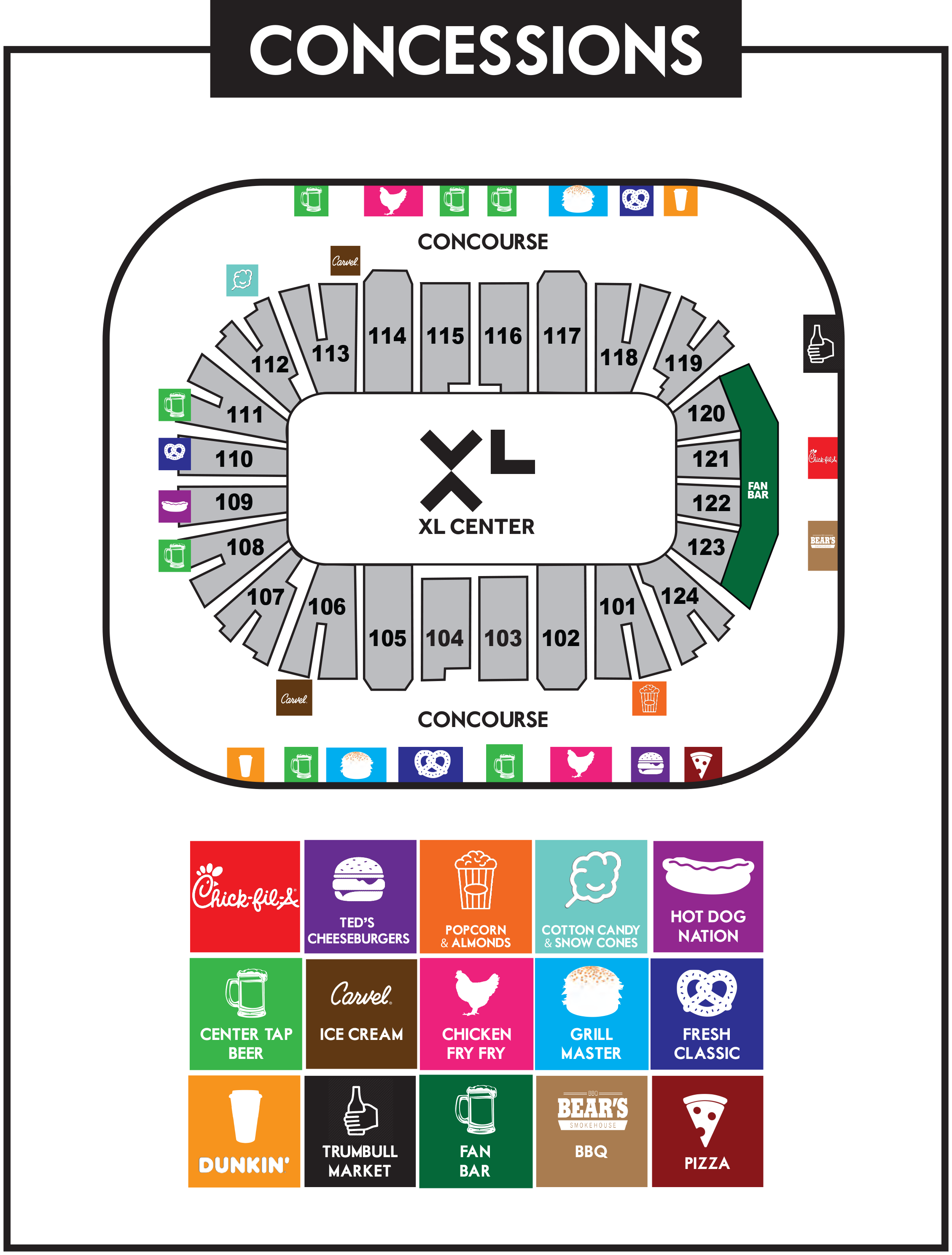 Ct Xl Center Seating Chart