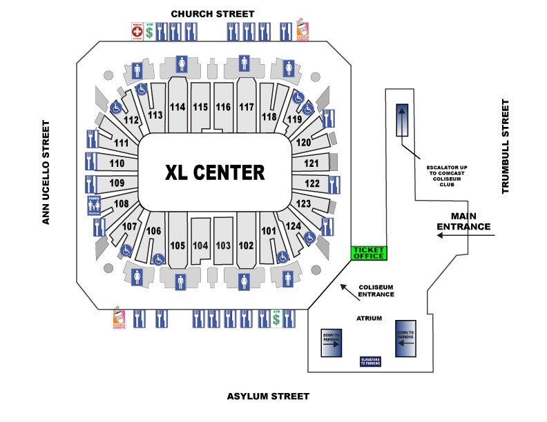 Xl Center Hartford Seating Chart With Rows