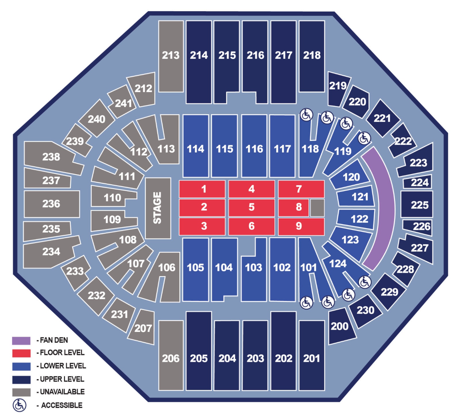 Concert Seating Map