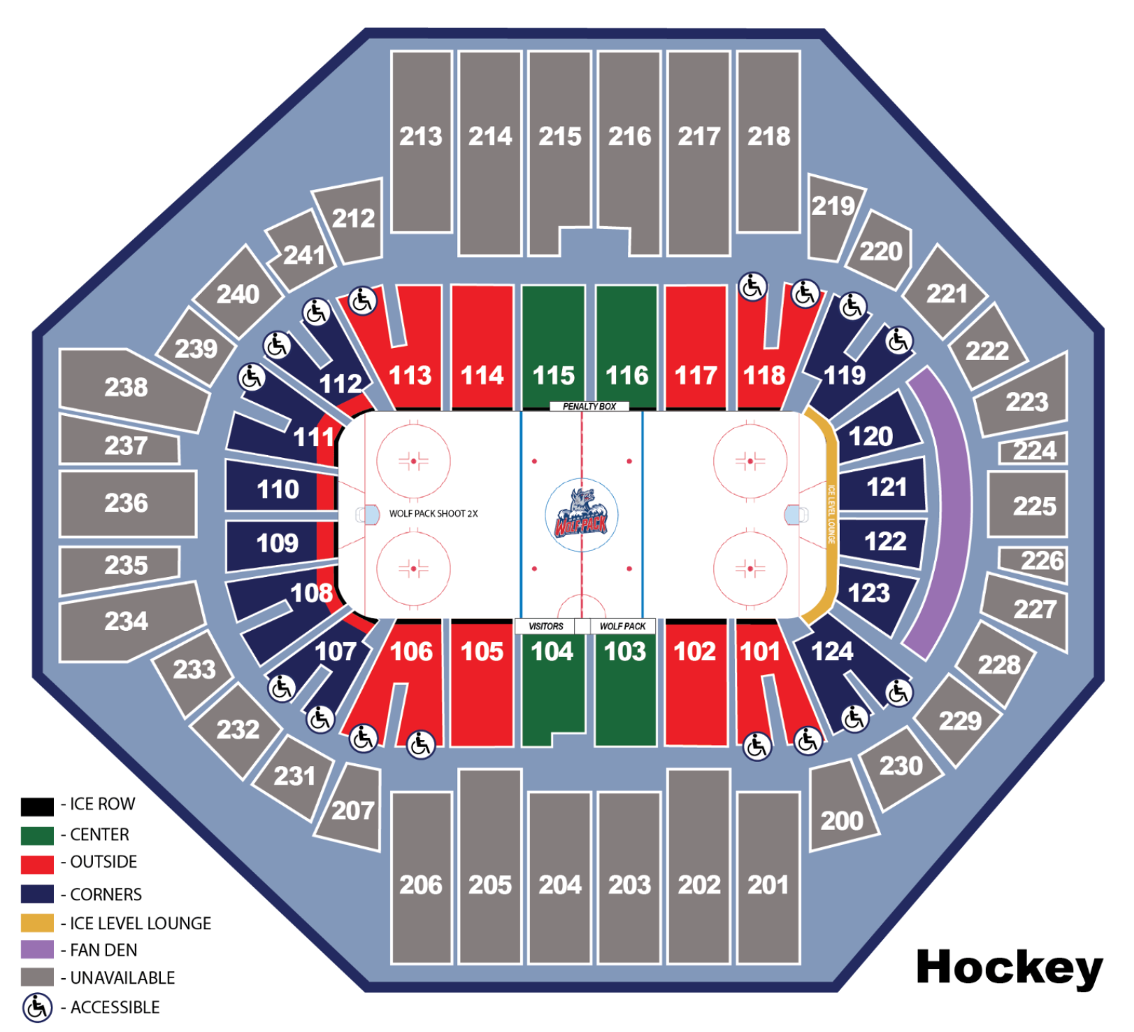 Wolf Pack Seating Map