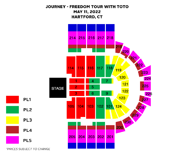 Seating Maps XL CENTER