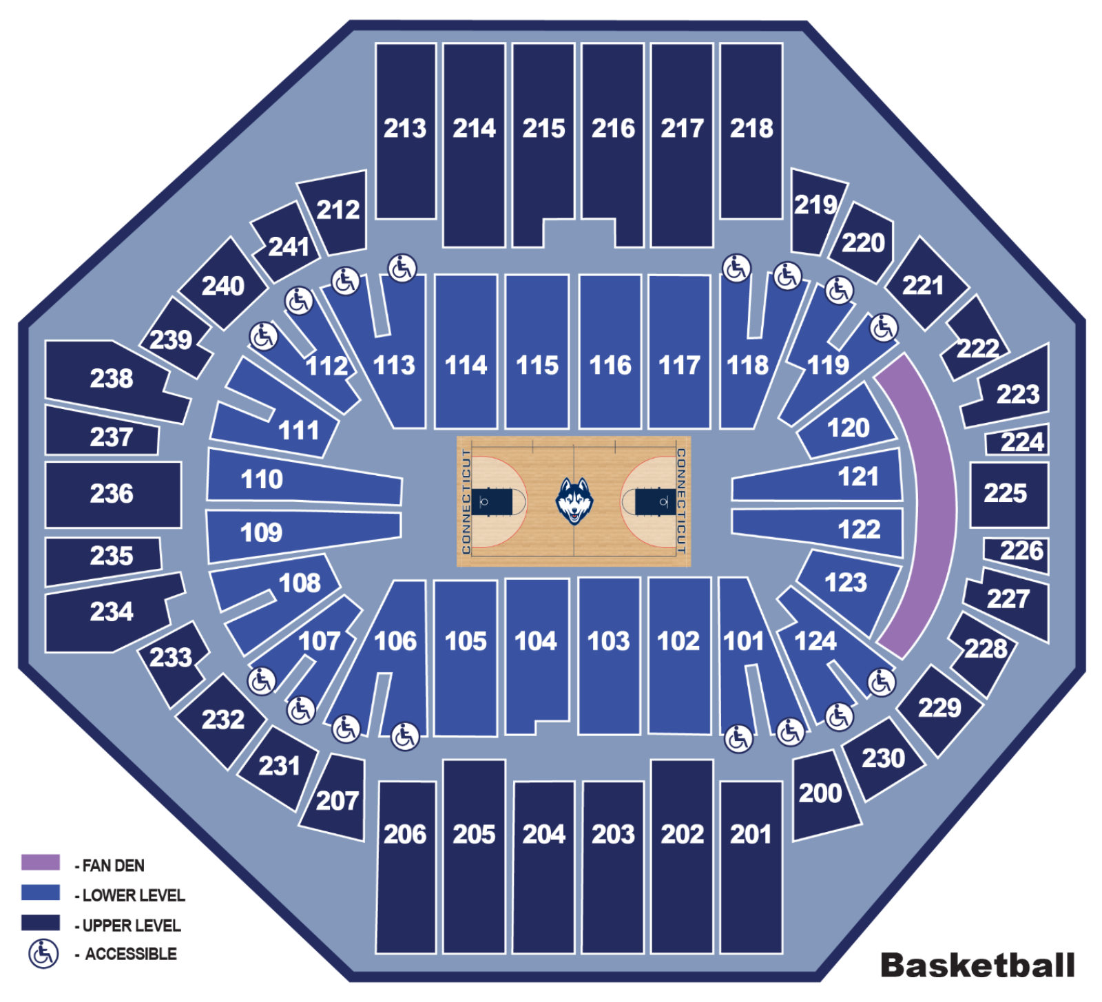 Basketball Seating Map